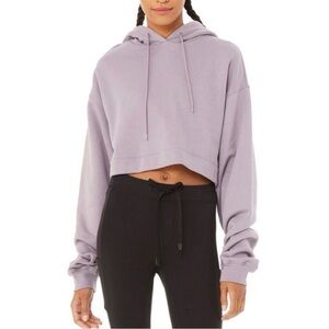 ALO Yoga Lilac Cropped Hoodie